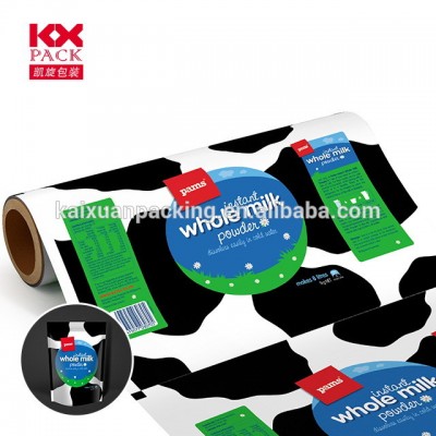 Customized Printed Laminated Food Grade Plastic Packing Film Rolls For Milk Powder